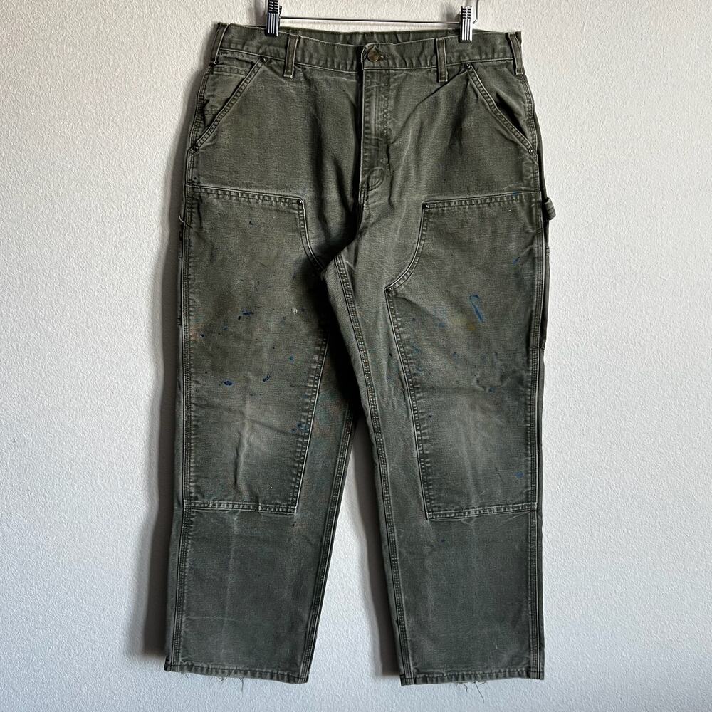Carhartt B136 MOS green double knee work wear carpenter pants
